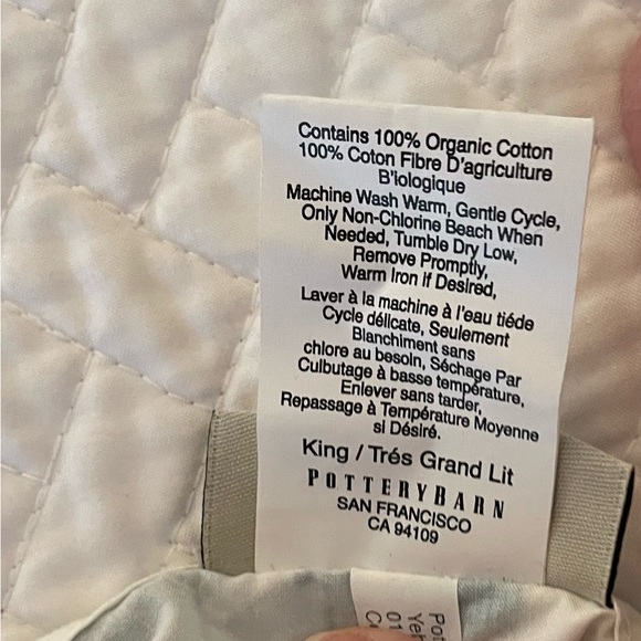 Pottery barn king duvet set Floral Blue and White - Picture 8 of 10